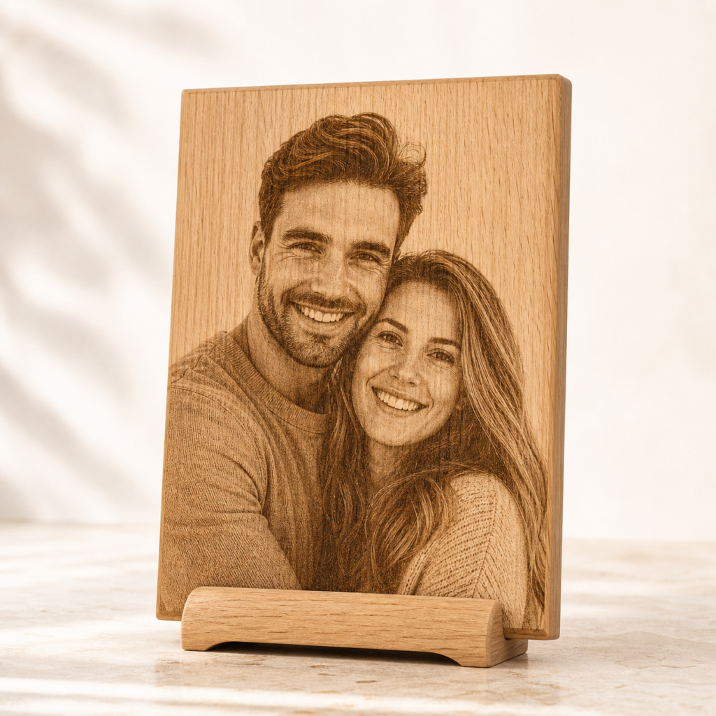 Personalised Photo Engraved Wood Photo